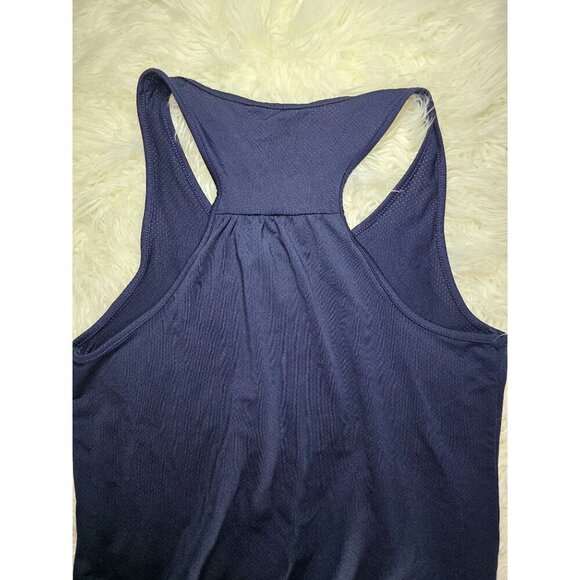 Sweating For The Wedding Racerback Tank Top Medium Navy - Picture 6 of 6